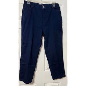 Catherine's Sateen Stretch navy denim jeans 16WP Ankle length